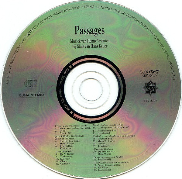Henny Vrienten : Passages (CD, Album)