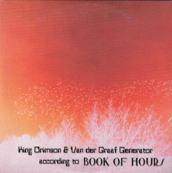 Book Of Hours : King Crimson & Van Der Graaf Generator According To Book Of Hours (CD, Single)