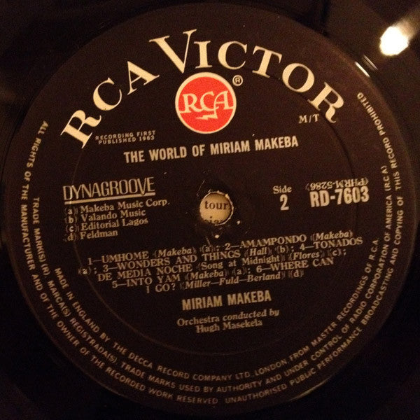 Miriam Makeba : The World Of Miriam Makeba (LP, Album, Mono)