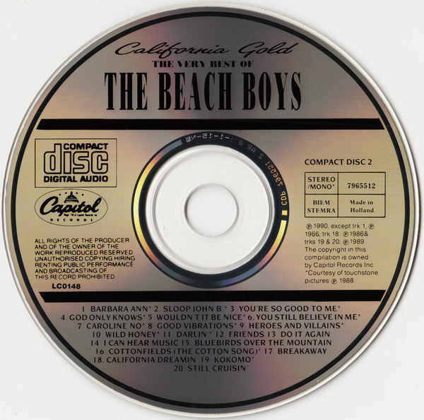 The Beach Boys : California Gold - The Very Best Of The Beach Boys (2xCD, Comp, RM)