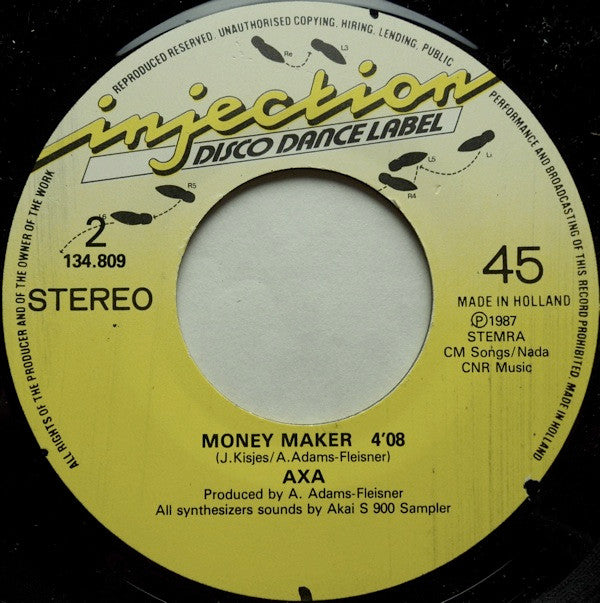 Axa : (I'm Only) In It For The Money (7", Single)