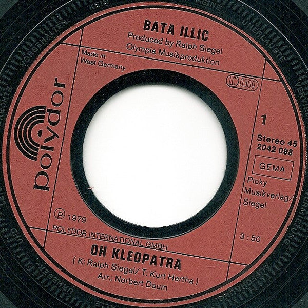 Bata Illic : Oh Kleopatra (7", Single)