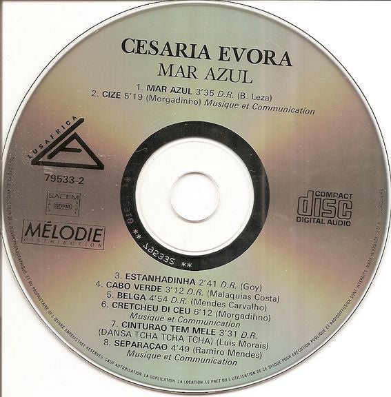Cesaria Evora : Mar Azul (CD, Album)