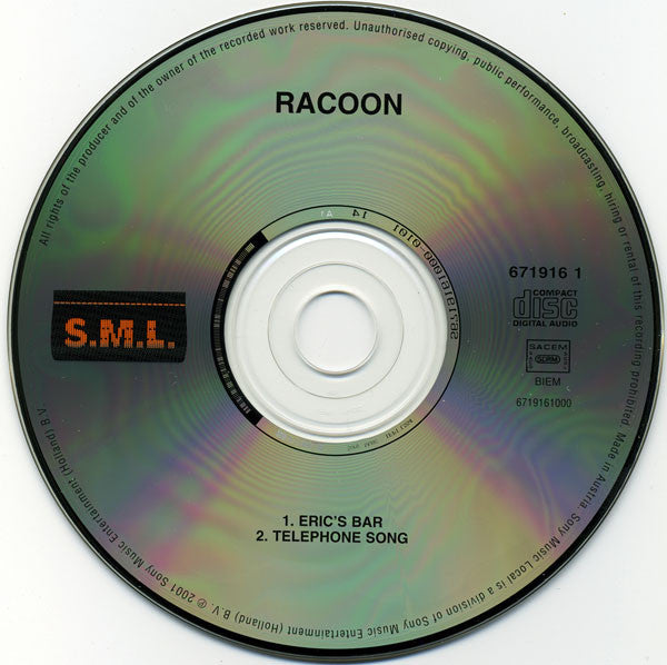 Racoon (4) : Eric's Bar (CD, Single, Car)