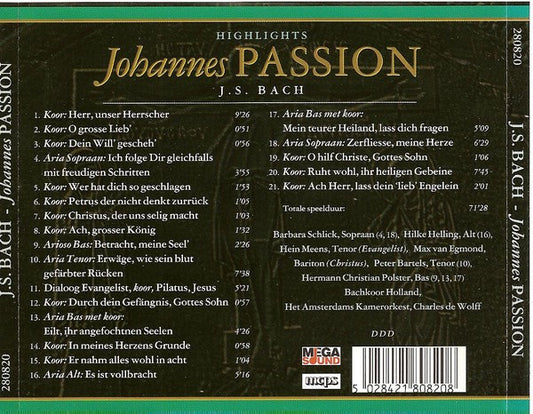 Johann Sebastian Bach / Various : Highlights Johannes Passion (CD, Album)