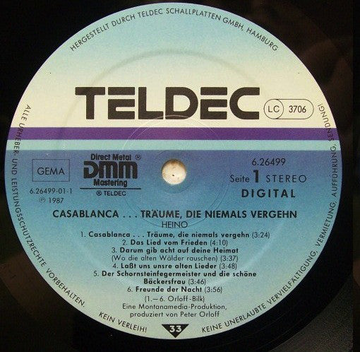 Heino : Casablanca... Träume, Die Niemals Vergehn  (LP)