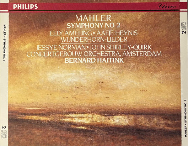 Gustav Mahler - Bernard Haitink, Concertgebouworkest, Elly Ameling, Aafje Heynis, Jessye Norman, John Shirley-Quirk : Symphony No. 2, Wunderhorn-Lieder (2xCD, Comp, RE)