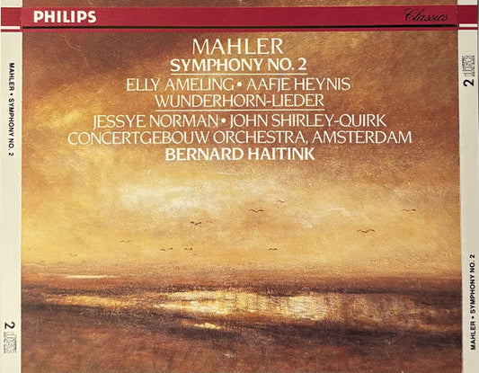 Gustav Mahler - Bernard Haitink, Concertgebouworkest, Elly Ameling, Aafje Heynis, Jessye Norman, John Shirley-Quirk : Symphony No. 2, Wunderhorn-Lieder (2xCD, Comp, RE)