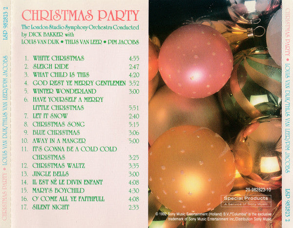 The London Studio Orchestra Conducted By Dick Bakker With Louis van Dijk, Thijs Van Leer, Pim Jacobs : Christmas Party (CD, Album, RE)