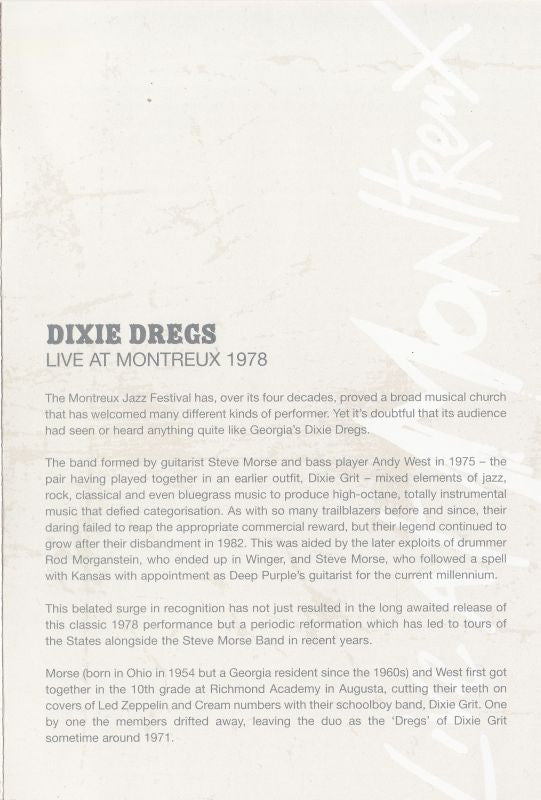 Dixie Dregs : Live At Montreux 1978 (DVD-V, PAL)