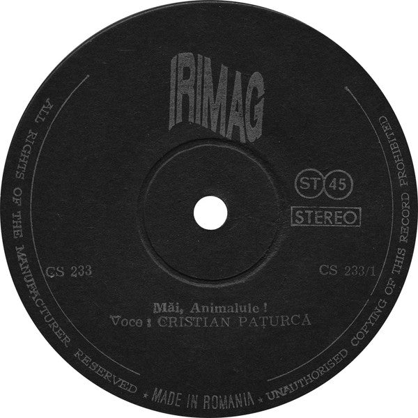 Cristian Pațurcă / Dr. Barbi, Cristian Juncu : Măi Animalule! (7")