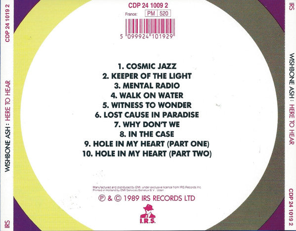 Wishbone Ash : Here To Hear (CD, Album)