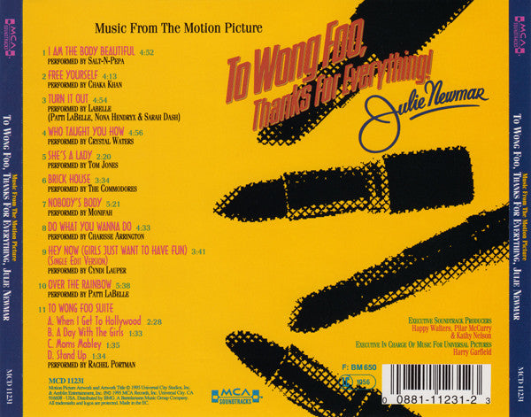 Various : To Wong Foo, Thanks For Everything!  Julie Newmar - Music From The Motion Picture (CD, Comp)