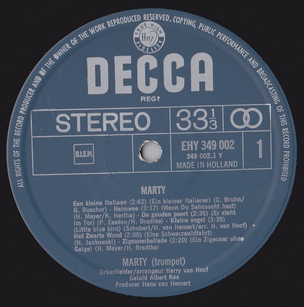 Marty (7) : Marty (LP, Album)
