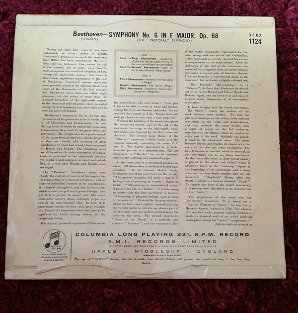 Ludwig van Beethoven, Philharmonia Orchestra Conducted By Herbert von Karajan : Symphony No.6 "Pastoral" (LP, Mono)