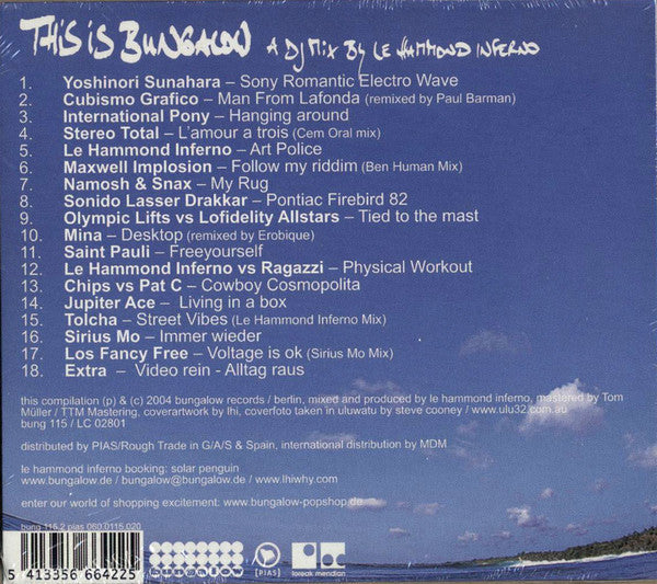 Le Hammond Inferno : This Is Bungalow - A DJ Mix By Le Hammond Inferno (CD, Mixed)