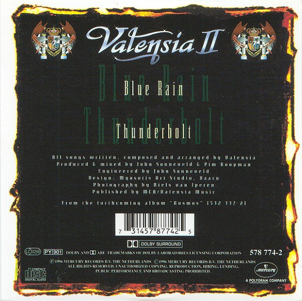 Valensia : Blue Rain / Thunderbolt (CD, Single)
