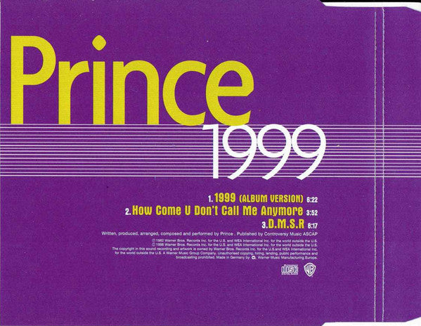 Prince : 1999 (CD, Single, RE)