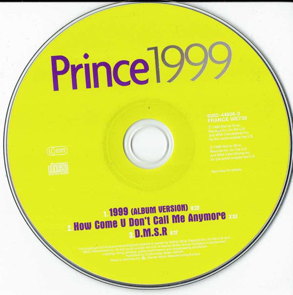Prince : 1999 (CD, Single, RE)