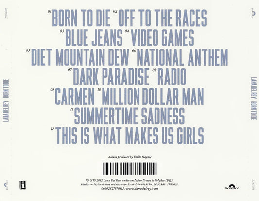 Lana Del Rey : Born To Die (CD, Album)