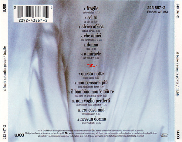 Al Bano & Romina Power : Fragile (CD, Album)