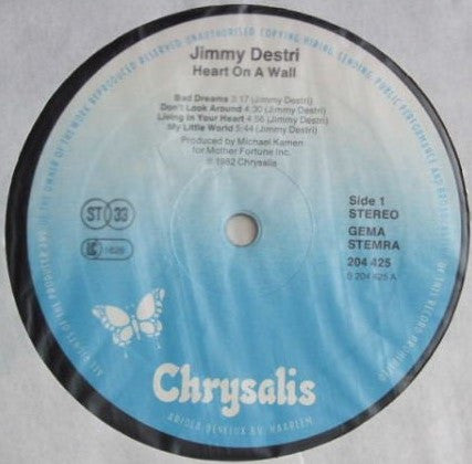 Jimmy Destri : Heart On A Wall (LP, Album)