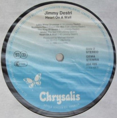 Jimmy Destri : Heart On A Wall (LP, Album)