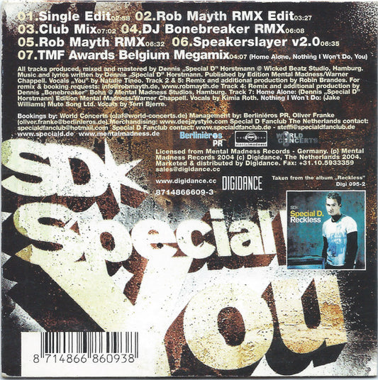 Special D. : You (CD, Single)