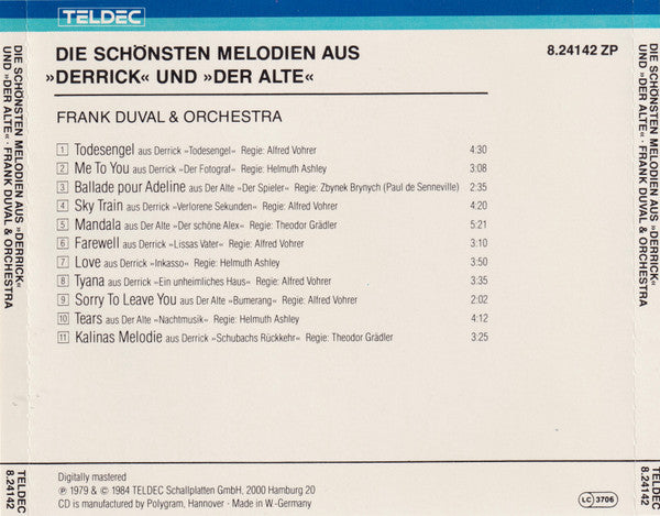 Frank Duval & Orchestra : Die Schönsten Melodien Aus "Derrick" Und "Der Alte" (CD, Album)