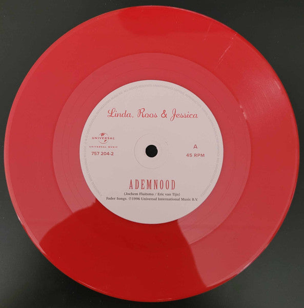 Linda, Roos & Jessica : Ademnood / Alles Of Niets (7", RSD, Single, Red)