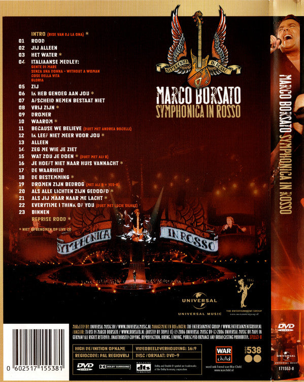 Marco Borsato : Symphonica In Rosso (DVD-V, PAL + CD + S/Edition)