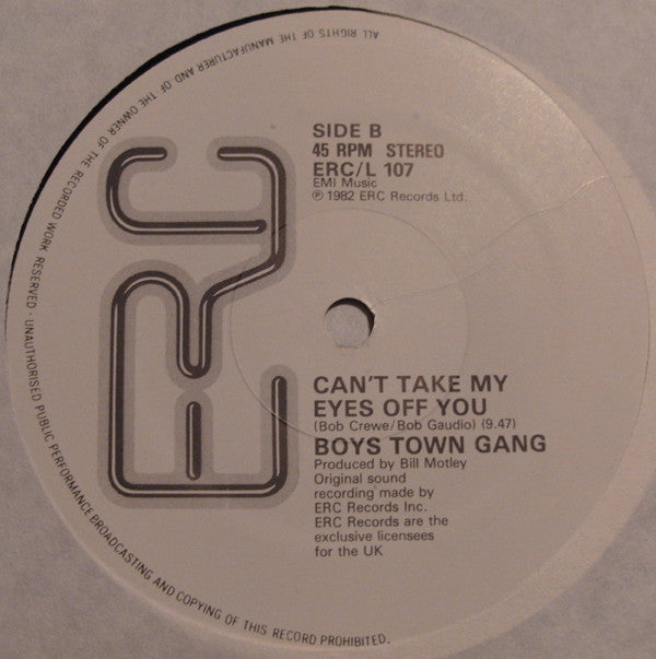 Boys Town Gang : I Just Can't Help Believing (Re-mix) (12")