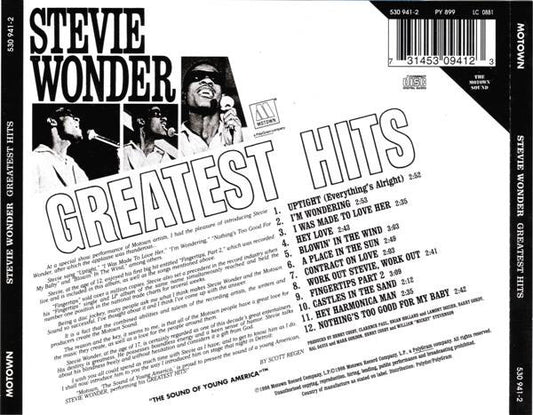 Stevie Wonder : Greatest Hits (CD, Comp, RE, RM, RP)
