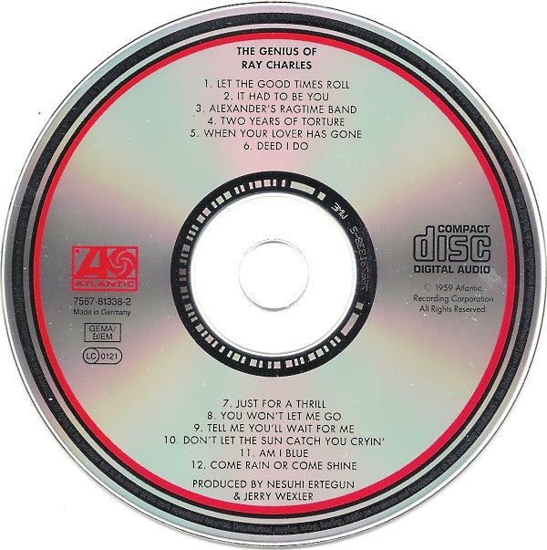 Ray Charles : The Genius Of Ray Charles (CD, Album, RE)