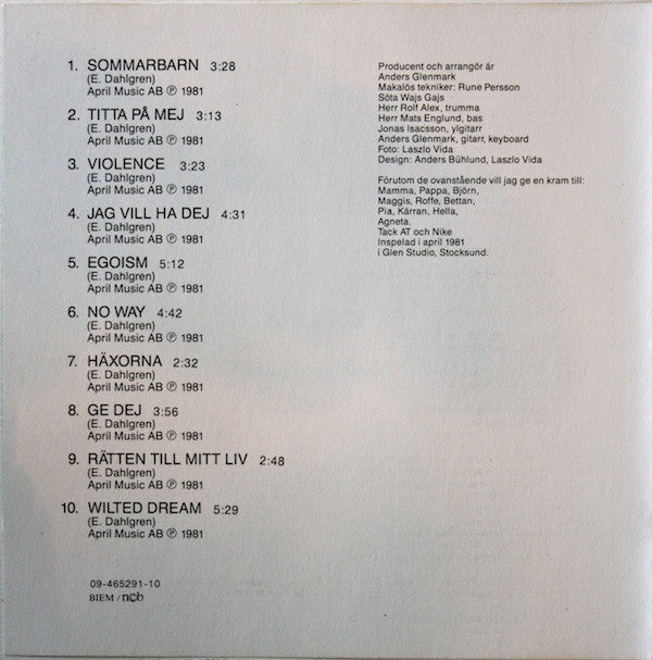 Eva Dahlgren : För Väntan (CD, Album)