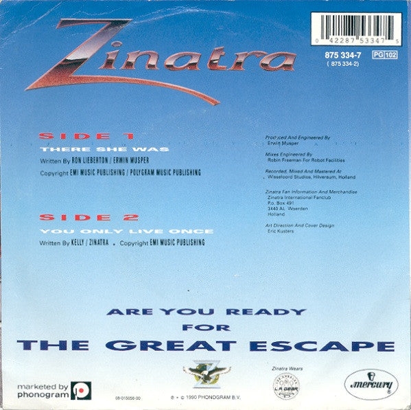 Zinatra : There She Was (7", Single)