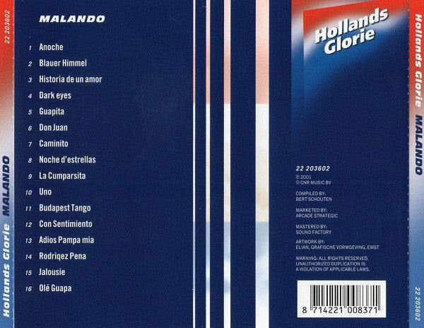 Danny Malando : Malando (CD, Comp)