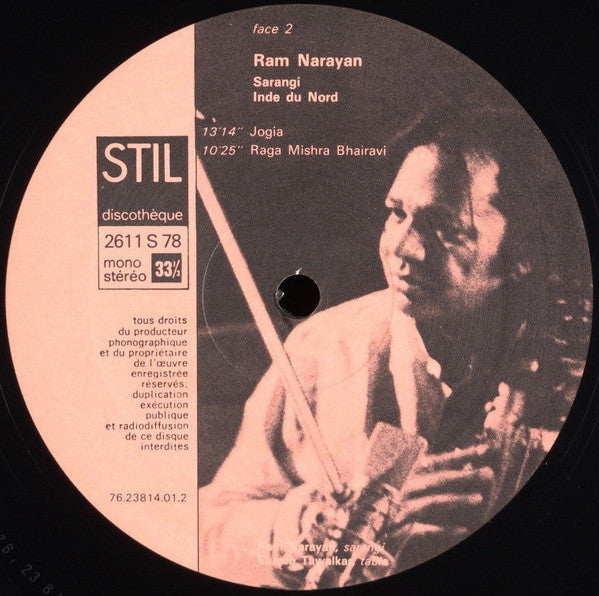 Ram Narayan, Suresh Talwalkar : Raga Saraswati / Raga Mishra Bhairavi / Jogia (LP, Album)