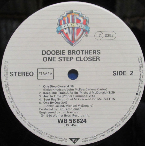 The Doobie Brothers : One Step Closer (LP, Album, Emb)