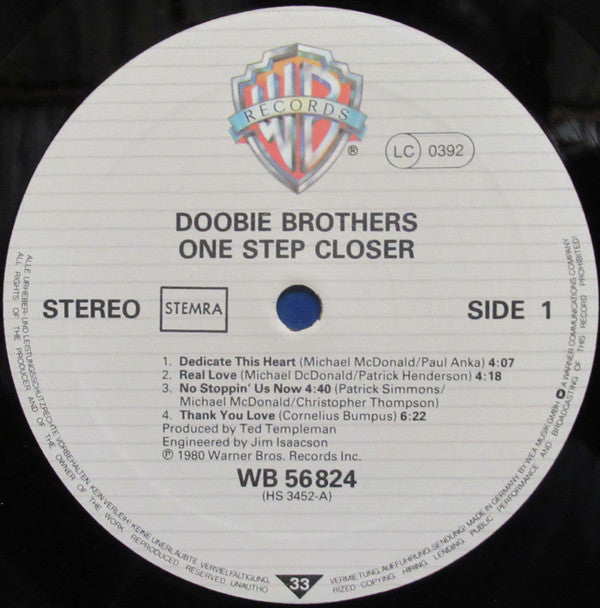 The Doobie Brothers : One Step Closer (LP, Album, Emb)