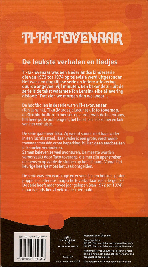 Ti-Ta-Tovenaar : Ti-Ta-Tovenaar - De Originele Verhaaltjes En Liedjes Van De TV-Serie (2xCD, Comp)