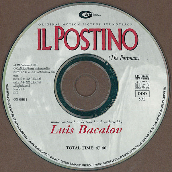 Luis Bacalov : Il Postino = The Postman (CD, Album, RE, Multichannel, Dol)