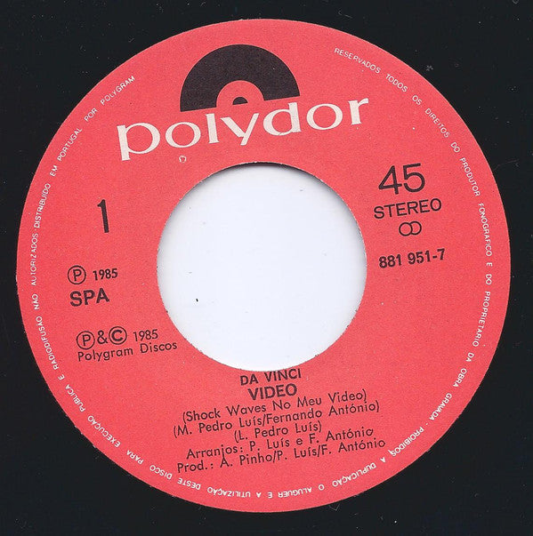 Da Vinci (3) : Shock Waves No Meu Video (7", Single)