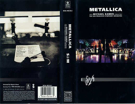 Metallica With Michael Kamen Conducting San Francisco Symphony : S&M (VHS, PAL)