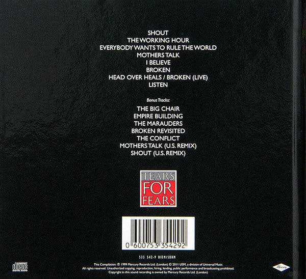 Tears For Fears : Songs From The Big Chair (CD, Album, RE, RM)