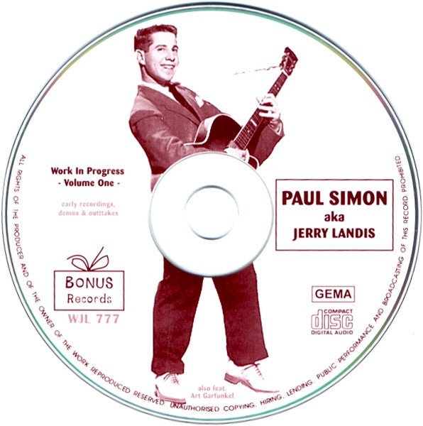 Paul Simon aka Jerry Landis also feat. Art Garfunkel : Work In Progress - Volume One (Early Recordings, Demos & Outtakes) (CD, Comp, RM)