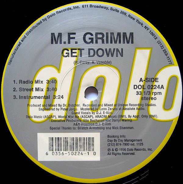 MF Grimm : Get Down (12")