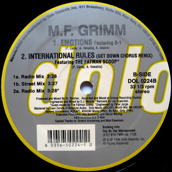 MF Grimm : Get Down (12")