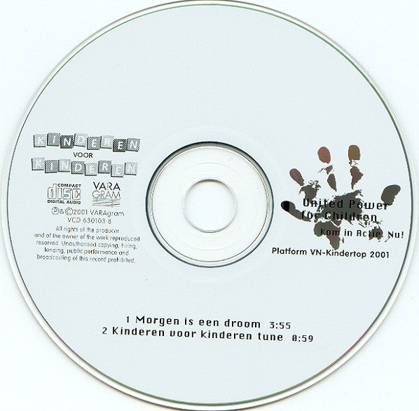 Kinderen voor Kinderen : Morgen Is Een Droom (CD, Single)