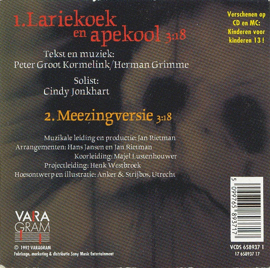 Kinderen voor Kinderen : Lariekoek En Apekool (CD, Single)